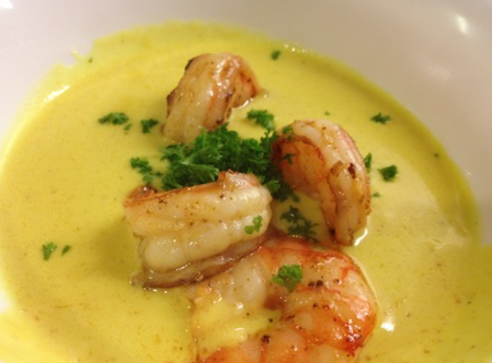 Scampi's in currysaus